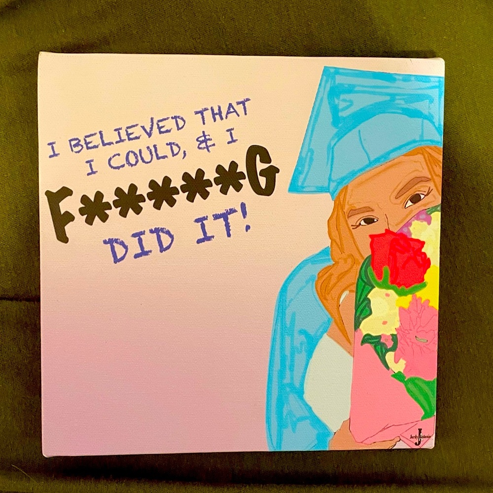 Graduation Quote On canvas